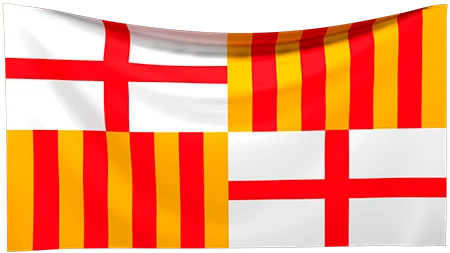 Bandera de Barcelona cuartelada