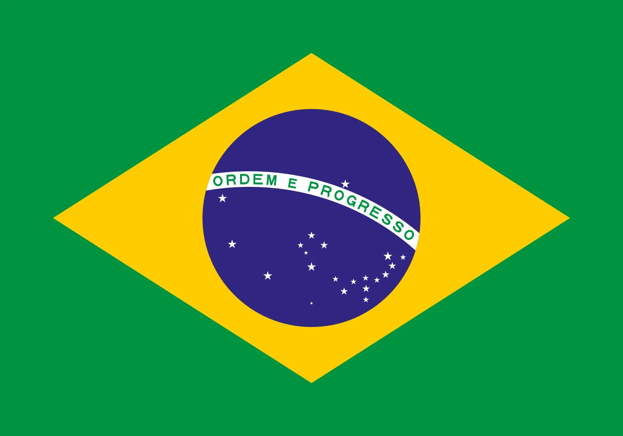 Flag of Brazil with 21 stars