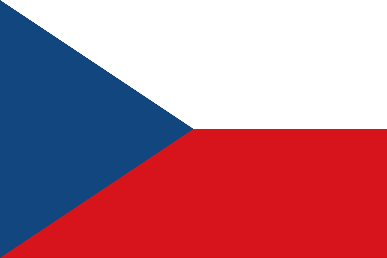 Bandera de Txecoslovaquia amb el triangle blau
