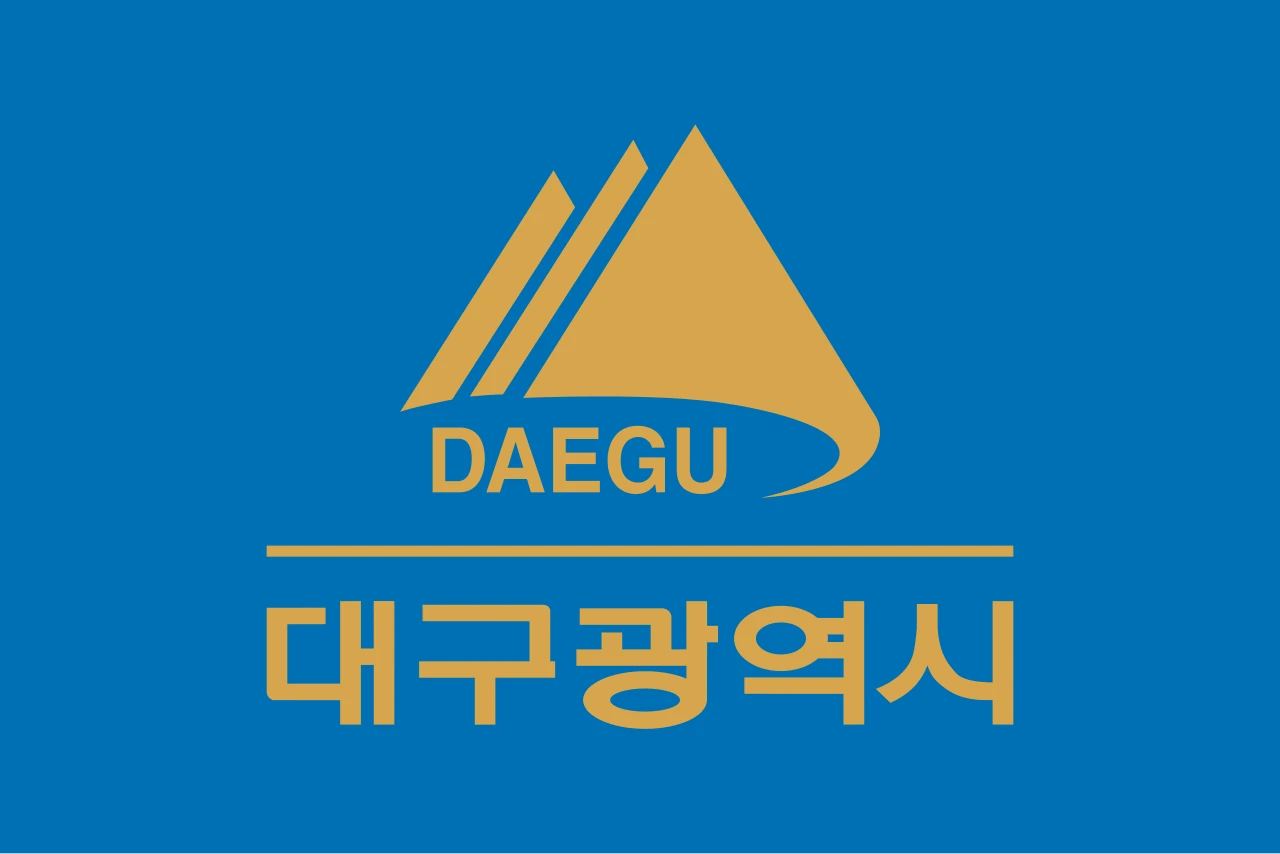 Blue flag of Daegu of 2001, identical but with the word DAEGU