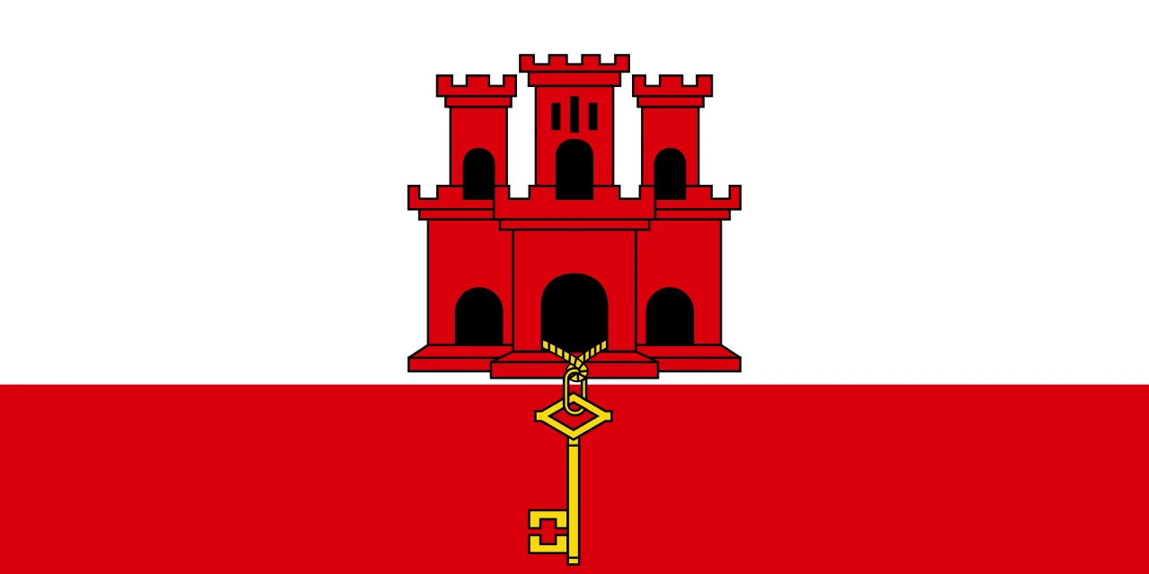 Current flag of Gibraltar