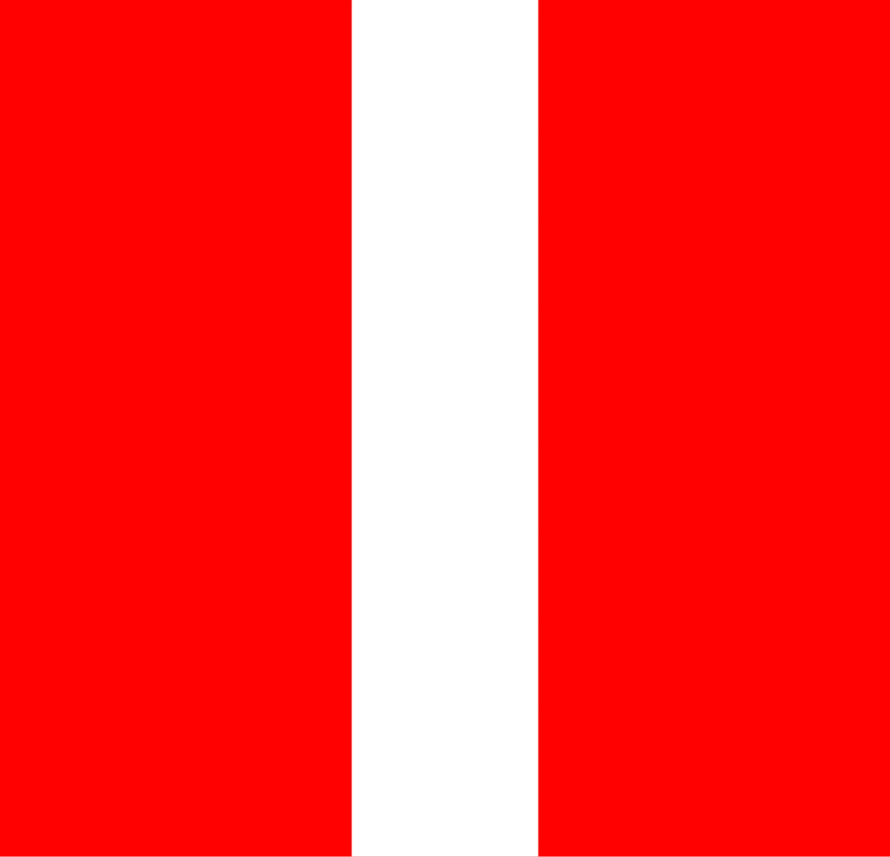 Flag of the Kyoto officials of 1870: three vertical stripes, red, white and red