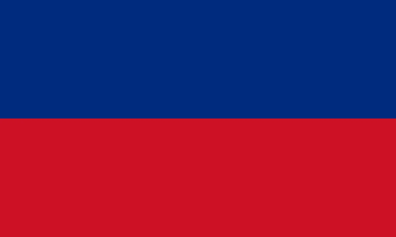 Flag with two horizontal stripes, blue and red