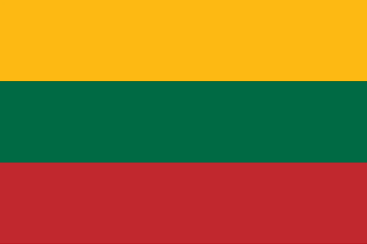 Yellow, green and red tricolour