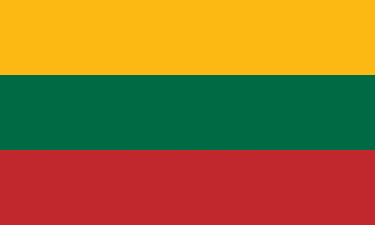 Current flag of Lithuania