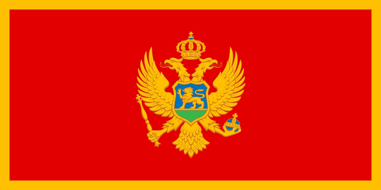 Bandera actual de Montenegro