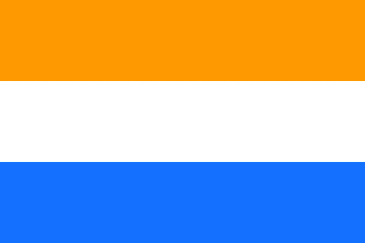 Prinsenvlag, an orange, white and blue flag