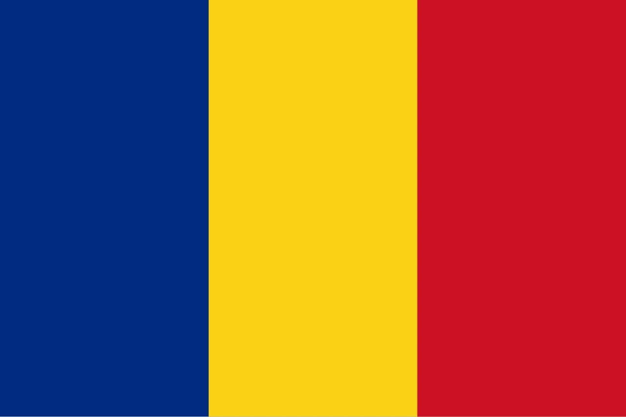 Bandera amb franjes verticals blava, groga i vermella