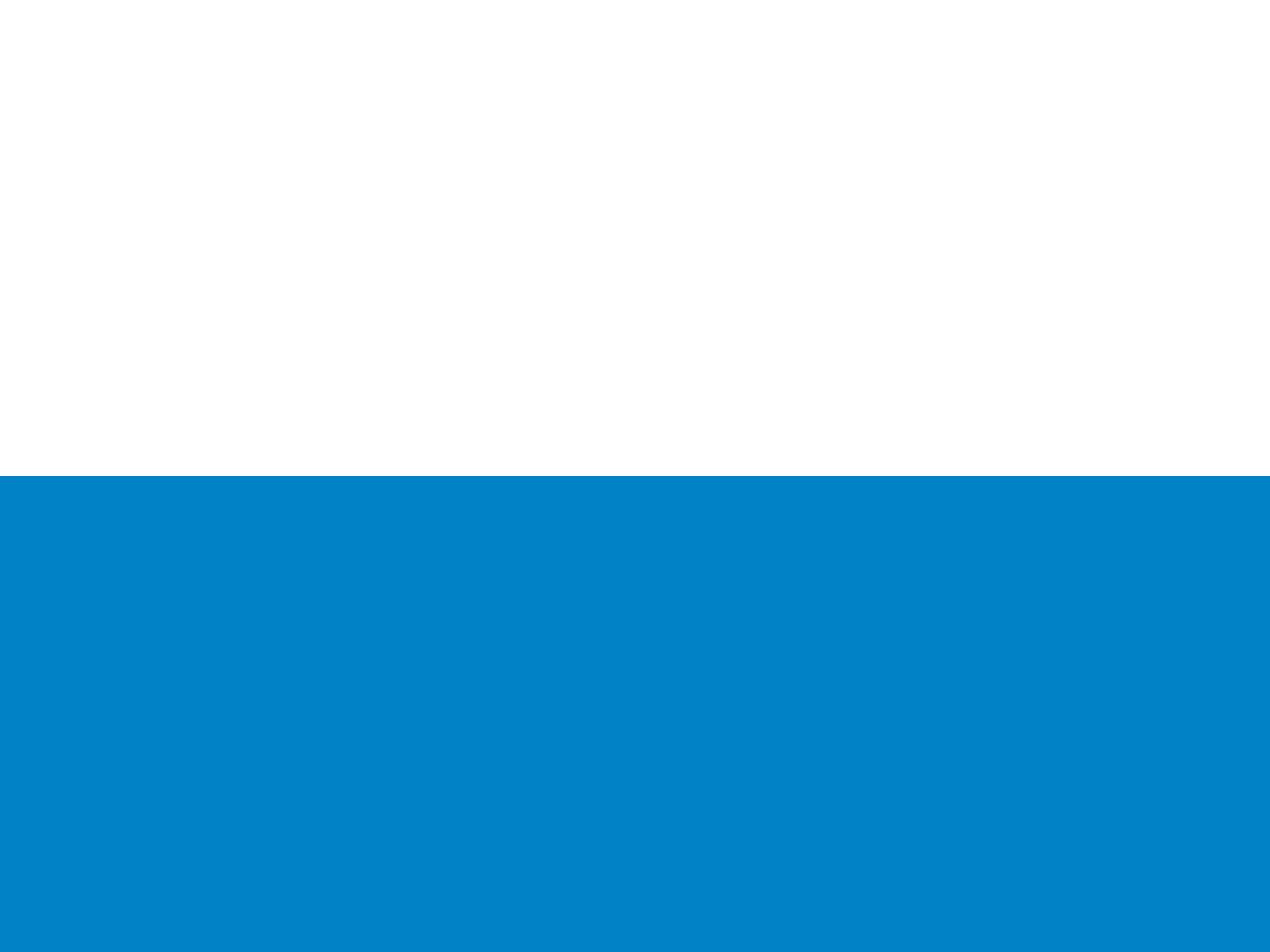 Bandera amb dues franges, blanca i blau cel