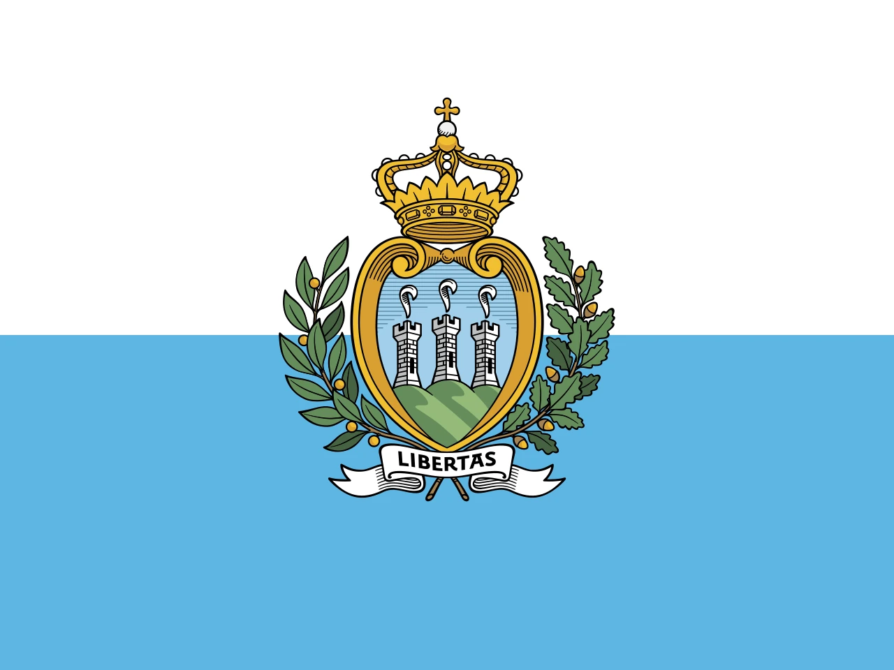 Bandera actual de San Marino
