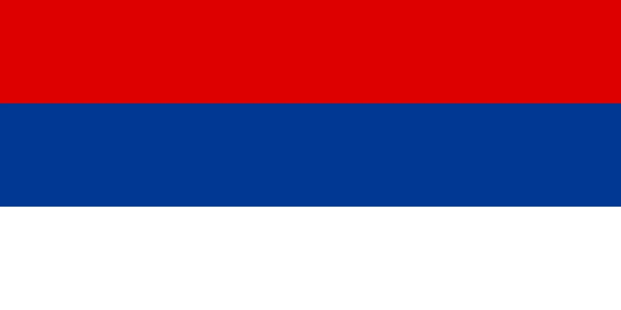 Bandera vermella, blava i blanca sense cap símbol
