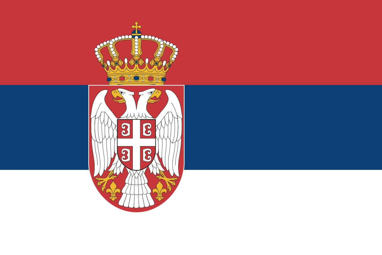 Bandera actual de Sèrbia