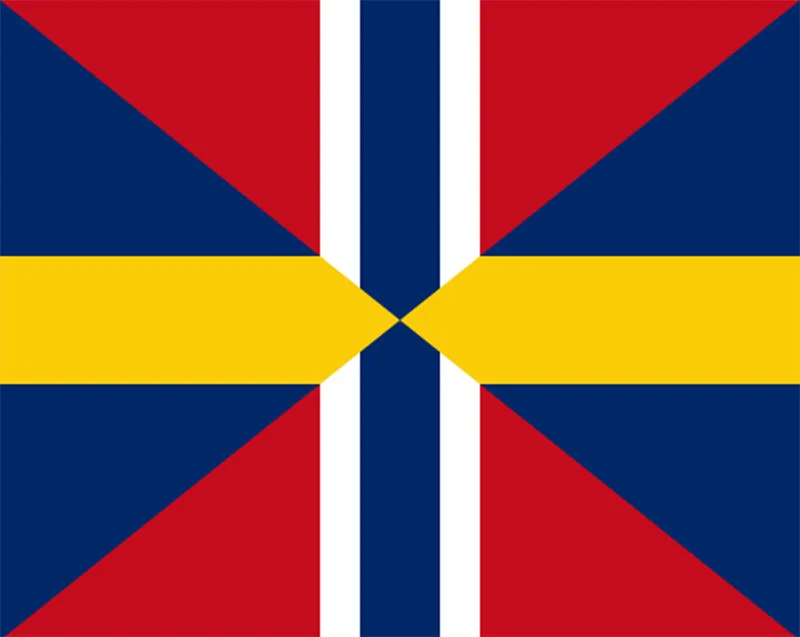 Bandera de Unión de Suecia y Noruega