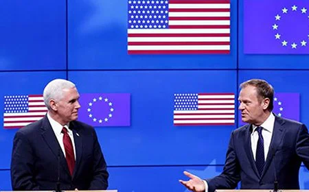 Flagfail de La Unión Europea presentó una bandera errónea durante una reunión con los Estados Unidos